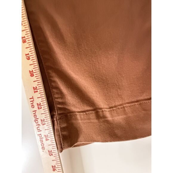 QUINCE Rust Organic Stretch Cotton Twill Wide Leg Cropped Pants size 30 - Picture 13 of 13